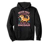 Leopard Gecko Never Miss A Chance To Pet A Dinosaur Pullover Hoodie