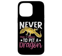 Leopard Gecko Never Miss A Chance To Pet A Dragon Case for iPhone 14 Pro Max