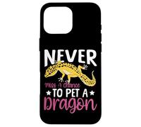 Leopard Gecko Never Miss A Chance To Pet A Dragon Case for iPhone 16 Pro Max