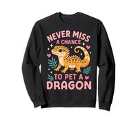 Leopard Gecko Never Miss A Chance To Pet A Dragon Sweatshirt