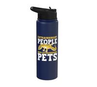 Leopard Gecko Owner Extraordinary Pets Leopard Gecko Stainless Steel Insulated Water Bottle