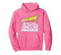 Leopard Gecko Owner I Raise A Tiny Leopard Gecko Pullover Hoodie, Adult Unisex, Bright Pink, Large