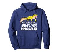 Leopard Gecko Owner I Raise A Tiny Leopard Gecko Pullover Hoodie, Adult Unisex, Navy Blue, Medium