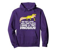 Leopard Gecko Owner I Raise A Tiny Leopard Gecko Pullover Hoodie, Adult Unisex, Purple, Small