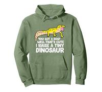 Leopard Gecko Owner I Raise A Tiny Leopard Gecko Pullover Hoodie, Adult Unisex, Sage Green, XX-Large