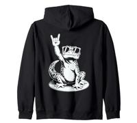 Leopard Gecko Punk Rock Rocker Heavy Metal Zip Hoodie