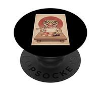 Leopard Gecko Sushi Anime Vintage Japanese Food Lover Kawaii PopSockets Adhesive PopGrip