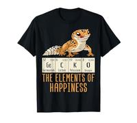 Leopard Gecko the Elements of Happiness Periodic Table Gecko T-Shirt