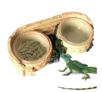 Leopard Gecko Water Dish,Feeder Drinking Basin - Lizard Water Bowl,Animal Feeding Stand, Feeder Tray, Feeding Accessories, Lizards, Snakes, Hamsters, Leopard Gecko, Bearded Dragon