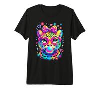 Leopard Glasses Blowing Bubble Gum 100 Day of School Kids Premium T-Shirt