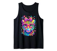 Leopard Glasses Blowing Bubble Gum 100 Day of School Kids Tank Top