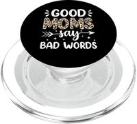 Leopard Good Moms Say Bad Words, Funny Mother Mom Humor PopSockets PopGrip for MagSafe