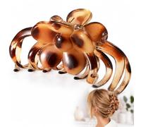 Leopard Hair Claw Clip - Extra Large Flower Hair Clips for Women, Strong Hold Hair Claws for Thick, Thin & Curly Hair, Fashion Hair Styling Clip for Casual Daily Use (Leopard Print)