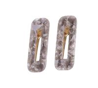 Leopard Hair Clip Square Plastic 2 Pcs Elegant Clip for Hair | Good Grip, Easy to Clip, Holds Hair, Beautiful Finish, Women Girls, Pair Pack