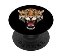 Leopard Head Wildcat Illustration Artwork PopSockets Adhesive PopGrip