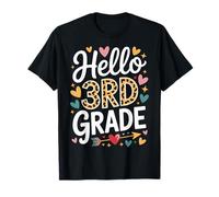 Leopard Hello 3rd Grade Fun Student Teacher Back to School T-Shirt