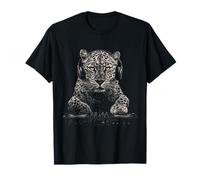 Leopard Holds DJ Mixer Headphone Motif Animal Face Leopard T-Shirt