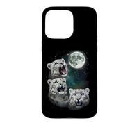 Leopard Howling At The Space Full Moon At Night Starry Sky Case for iPhone 15 Pro Max