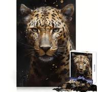 Leopard Imaginative Adults 1000 Piece Jigsaw Puzzle Unwind Game Clear Tone Enjoyable Challenge Unique Gift (38x26cm)