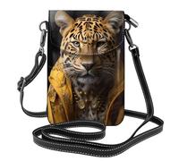 Leopard in a leather jacket This lightweight, unisex flap crossbody bag frees up your hands and is suitable for travel, holidays, and everyday use.