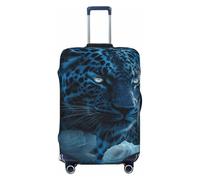 Leopard in Blue Water Elastic Travel Luggage Covers Dustproof Scratch-Resistant Suitcase Protector Fit 22-24 Inch