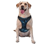 Leopard In Blue Water No Pull Dog Harness Adjustable Reflective Oxford Easy Control Medium Large Dog Harness