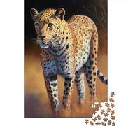 Leopard in Golden Grass Puzzles 1000 Piece for Adults Jigsaw Puzzle Game for The Whole 38x26cm/1000pcs