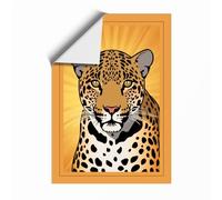 Leopard in Radiance Modern Unframed Wall Art Print A2 (59.4×42cm), Wall Decor for Living Room, Bedroom, Office & Home, Art Gift