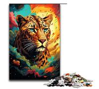 Leopard in The Crater Is Surrounded by SplattersLots 1000 Piece Jigsaw Puzzles for Adults for Gifts Best Gift Suitable for And Teenager 14 And Up 75x50cm