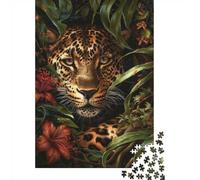 Leopard In The Jungle_2 1000 Pieces Puzzle for Adults, Big Cat Themed Animal Design, Indoor Relaxation Gift, 70x50cm/1000pcs