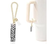 Leopard Initial I Charm for Stanley Cup,Mini Tumbler Keychain Letter Stanley Cup Accessories,Charms for Purse Backpack,Leopard Gifts for Women Her Mom Sister Friend