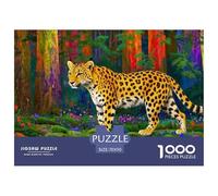 Leopard Jigsaw Puzzles 1000 Pieces Challenge Game for Adults,Natural Ecological Landscape Impossible Jigsaw 1000 Pieces Educational Games for Adults Or Families 70x50cm/1000pcs