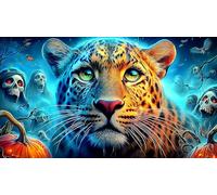 leopard Jigsaw Puzzles 1000 Pieces Fun and Challenging Family Game Puzzle Game Great Gift Idea for The Whole for Women, Gifts for Men 38x52cm/1000pcs