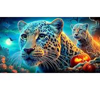 leopard Jigsaw Puzzles 1000 Pieces Fun and Challenging Family Game Puzzle Game Great Gift Idea for The Whole for Women, Gifts for Men 38x26cm/1000pcs