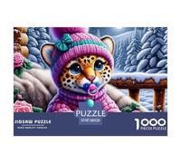 Leopard Jigsaw Puzzles for Adults 1000 Piece Fantastic Beasts Challenging Puzzles Home Decoration Puzzle Game Colorful for Decorative Gifts 38x26cm/1000pcs