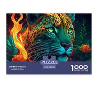 Leopard Jigsaw Puzzles for Adults 1000 Pieces Fantastic Beasts 100% Recvcled Cardboard Family Puzzle Educational Games Puzzle for The Whole for Women, Gifts for Men 52x38cm/1000pcs