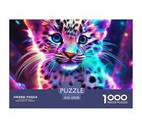 Leopard Jigsaw Puzzles for Adults 1000 Pieces Fantastic Beasts Challenging Puzzles Home Decoration Educational Games Puzzle for The Whole for Women, Gifts for Men 52x38cm/1000pcs