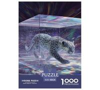 Leopard Jigsaw Puzzles for Adults Kids Animal Puzzles 1000 Pieces Impossible Puzzle Home Decoration Gifts 38x26cm/1000pcs