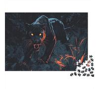 Leopard Jigsaw Puzzles Puzzles for Adults Kids. 1000 Pieces Moonlit Night Forest Great Gifts Challenge Toy Home Decoration for Gifts 1000pcs (75x50cm)
