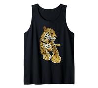 Leopard Jungle Retro Style Leopard Print Wild Cat Design Tank Top