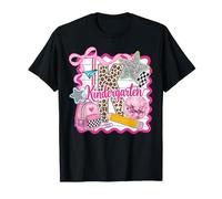 Leopard Kindergarten Back to School Cute Bow Pencil Backpack T-Shirt