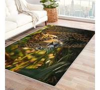 Leopard Large Living Room Rugs 200x300, 3D Animal Jungle Cheetah Area Rugs for Bedroom Accessories, Non Slip Soft Low Pile Washable Carpet, Home Decor Pzw1