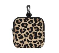 Leopard Leopard Print, Square Zipper Storage Bag, Neoprene Coin Purse, Small Wallets, Change Pouch, Change Purse