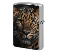 Leopard Lighter Case Metal Double-Sided Lighter Cover Pocket Lighters Sleeve Windproof Lighters Accessories for Men Women