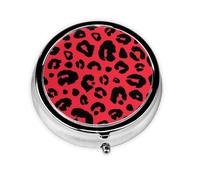 Leopard Lion Tiger Animal PrintMeta Pill Box 3 Compartment Medicine Case,Portable Organizer