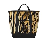 Leopard Lion Tiger Skin Fur Brindle,Lunch Bags Large Capacity Insulated Tote Bag For Women Men Work Picnic Travel