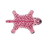 Leopard/Lions Print Rug, Faux Fu-r Cowhide Skin Rug Animal Printed Area Rug Carpet, Suitable as Bedroom Rug Home Decor Nursery Rugs Kids Mat, 112 x 74cm/44 x 29inch(Pink)