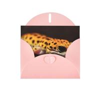Leopard Little Gecko Greeting Cards Blank Note Cards with Envelopes Happy Birthday Card Thank You Card Wedding Party Invitation Cards for All Occasions 4x6 Inch
