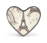 Leopard Little Gecko Lapel Pin - Heart Shape Brooch Pins for Men & Women Suit Accessories, 1" Lightweight Enamel Lapel Pins Buttons for Backpacks, Hats, Bags, Lanyards, The Eiffel Tower, Love form