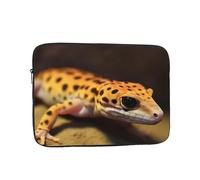 Leopard Little Gecko Laptop Sleeve for Women Men, 15 Inch Waterproof Laptop Bag Lightweight Notebook Computer Cover Bag